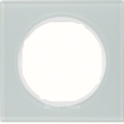 Рамка, R.3, 1-местная, стекло, цвет: полярная белизна