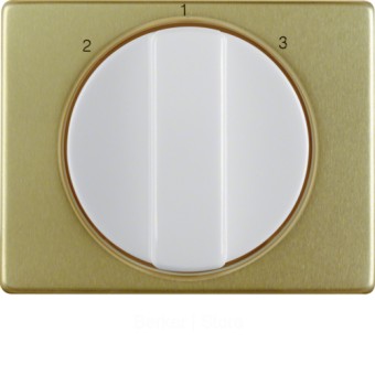 Центральная панель с вращающейся ручкой для 3-уровневого выключателя, Arsys, цвет: золотой/полярная белизна