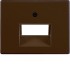 Центральная панель для UAE/E-DAT Design/Telekom розетка ISDN, Arsys, цвет: коричневый, глянцевый