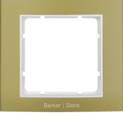 Рамкa, B.3, алюминий, цвет: золотой/полярная белизна