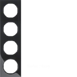 Рамка, R.3, 4-местная, цвет: черный