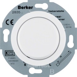 283510 BERKER - Дополнительное устройство для универсального поворотного диммера с "Soft"-регулировкой, Serie 1930/Glas/Palazzo, цвет: полярная белизна, глянцевый