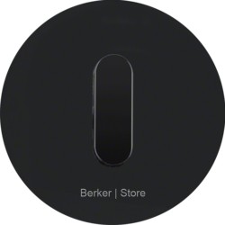 10012055 BERKER - Накладка с ручкой для поворотных переключателей, R.classic, стекло цвет: черный