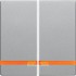 Клавиши с оранжевой линзой, Q.1/Q.3, цвет: алюминиевый, бархатный лак
