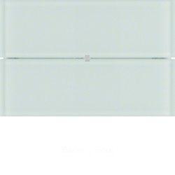 Клавишный сенсор B.IQ «Комфорт», 2-канальный, стекло, цвет: полярная белизна