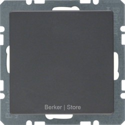 10096086 - Berker Заглушка с центральной панелью, Q.1/Q.3, цвет: антрацитовый, бархатный лак