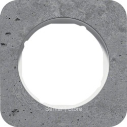 Рамка, R.1, 1-местная, бетон, шлифованный / полярная белизна