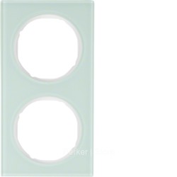 Рамка, R.3, 2-местная, стекло, цвет: полярная белизна