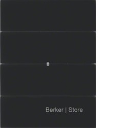 Клавишный сенсор B.IQ, 4-канальный для световых сцен, стекло, цвет: черный