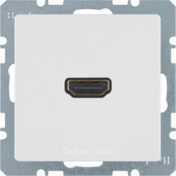 HDMI розетка, Q.1/Q.3, цвет: полярная белезна, с эффектом бархата