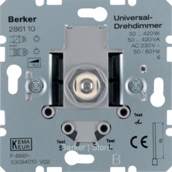 286110 BERKER - Универсальный поворотный диммер с "Soft"-регулировкой