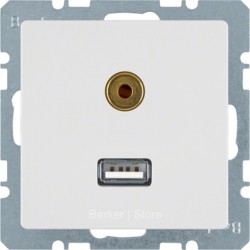 BMO USB/3.5mm AUDIO, Q.1/Q.3, цвет: полярная белезна, с эффектом бархата