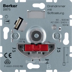 2875 BERKER - Поворотный диммер с "Soft"-регулировкой