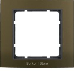 10113001 - Berker Рамкa, B.3, алюминий, цвет: коричневый/антрацитовый