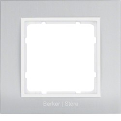 10113904 - Berker Рамкa, B.3, алюминий, цвет: алюминий/полярная белизна