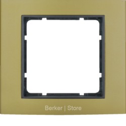 10113016 - Berker Рамкa, B.3, алюминий, цвет: золотой/антрацитовый