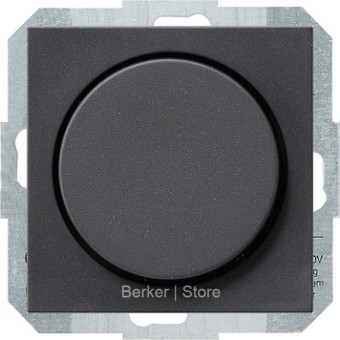 S/B1 - Светорегулятор поворотный, (R, L, LED): 200- 500Вт, 3-100Вт, Антрацит