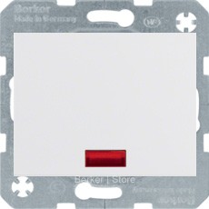 K1/K5 - Перекрестный Выключатель 1-клавишный,с подсветкой, Глянцевый белый