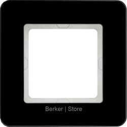 10116076 - Berker Рамкa, Q.7, 1-местная, стекло, цвет: черный