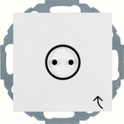 Штепсельная розетка SCHUKO с откидной крышкой и выступающим символом, S.1/B.3/B.7, цвет: полярная белизна, матовый