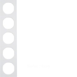 Рамка, R.3, 5-местная, цвет: полярная белизна