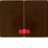14370001 - Berker Клавиши с красной линзой, Arsys, цвет: коричневый, глянцевый
