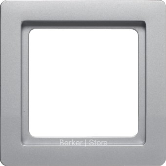 10116084 - Berker Рамкa, Q.1, 1-местная, цвет: алюминиевый, бархатный лак