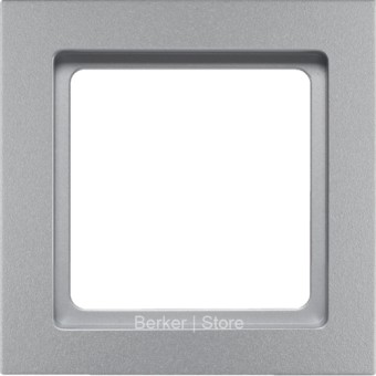 10116094 - Berker Рамкa, Q.3, 1-местная, цвет: алюминиевый, бархатный лак