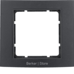 10113005 - Berker Рамкa, B.3, алюминий, цвет: черный/антрацитовый