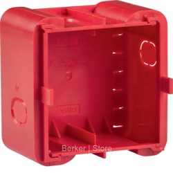 Монтажная коробка, R.8, 1-местная, цвет: красный