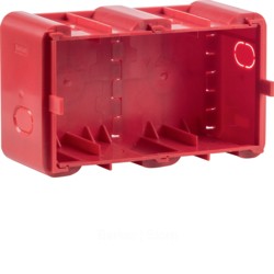 Монтажная коробка, R.8, 2-местная, цвет: красный