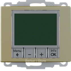 Регулятор температуры, с центральной панелью, Arsys, цвет: светло-бронзовый, лак