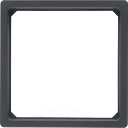 Переходная рамка для центральной панели 50 x 50 мм, Q.1/Q.3, цвет: антрацитовый, бархатный лак