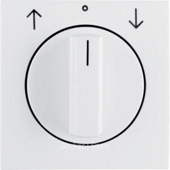 Центральная панель с вращающейся ручкой для жалюзийного поворотного выключателя, S.1, цвет: полярная белизна, глянцевый
