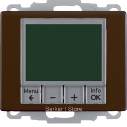 20440001 - Berker Регулятор температуры, с центральной панелью, Arsys, цвет: коричневый, глянцевый
