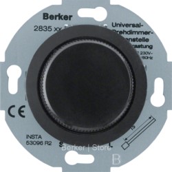 283511 BERKER - Дополнительное устройство для универсального поворотного диммера с "Soft"-регулировкой, Serie 1930/Glas/Palazzo, цвет: черный, глянцевый