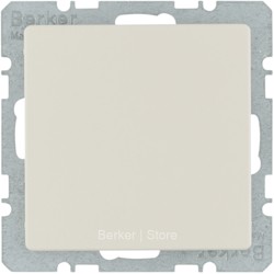 10096082 BERKER  Заглушка с центральной панелью, Q.1/3/7, цвет: белый, с эффектом бархата, без фиксаторов