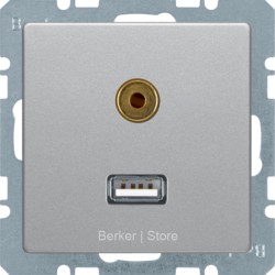 BMO USB/3.5mm AUDIO, Q.1/Q.3, цвет: алюминиевый, бархатный лак