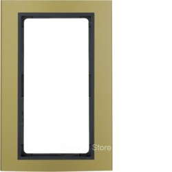 13093016 - Berker Рамка с большим вырезом, B.3, алюминий, цвет: золотой/антрацитовый