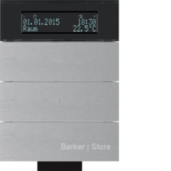 Инфракрасный клавишный сенсор B.IQ с регулятором температуры помещения, 3-канальный, алюминий