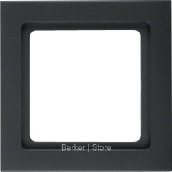 10116096 - Berker Рамкa, Q.3, 1-местная, цвет: антрацитовый, бархатный лак