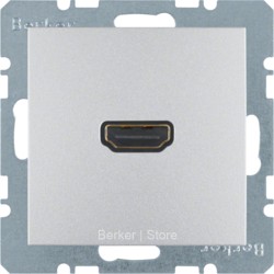 HDMI розетка, S.1/B.3/B.7, цвет: алюминевый матовый