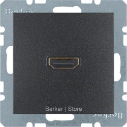 HDMI розетка, S.1/B.3/B.7, цвет: антрацитовый
