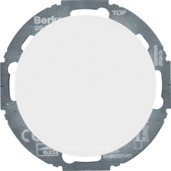 Универсальный поворотный диммер (R, L, C, LED) c центральной панелью, Serie R.classic, цвет: полярная белизна, глянцевый