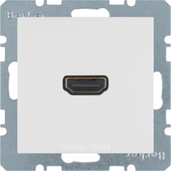 HDMI розетка, S.1/B.3/B.7, цвет: полярная белезна, матовая