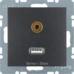 BMO USB/3.5mm AUDIO, S.1/B.3/B.7, цвет: антрацитовый