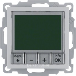 20441404 - Berker Регулятор температуры, с центральной панелью, S.1/B.3/B.7, цвет: алюминиевый, матовый